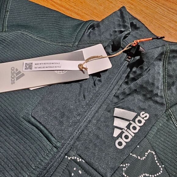 Adidas X-City Cold Ready Running Jacket Sweatshirt Men's S Green Black HF6384 - Picture 6 of 16